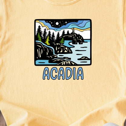 Acadia at Night Kids Cotton T-Shirt