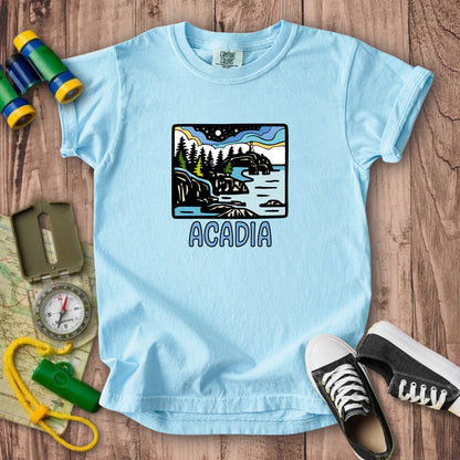 Acadia at Night Kids Cotton T-Shirt