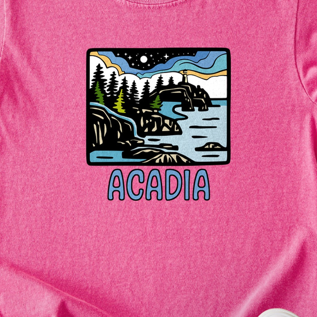 Acadia at Night Kids Cotton T-Shirt