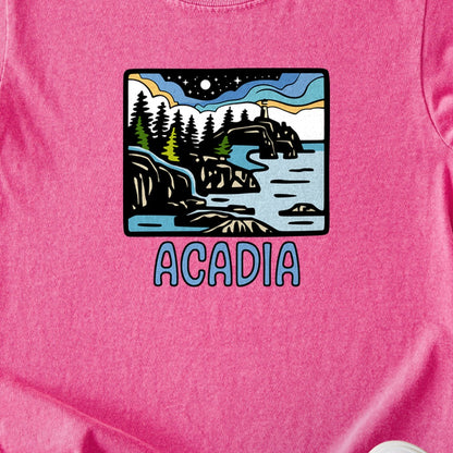 Acadia at Night Kids Cotton T-Shirt