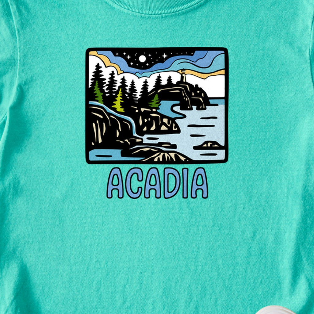 Acadia at Night Kids Cotton T-Shirt
