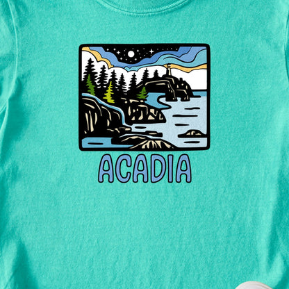 Acadia at Night Kids Cotton T-Shirt
