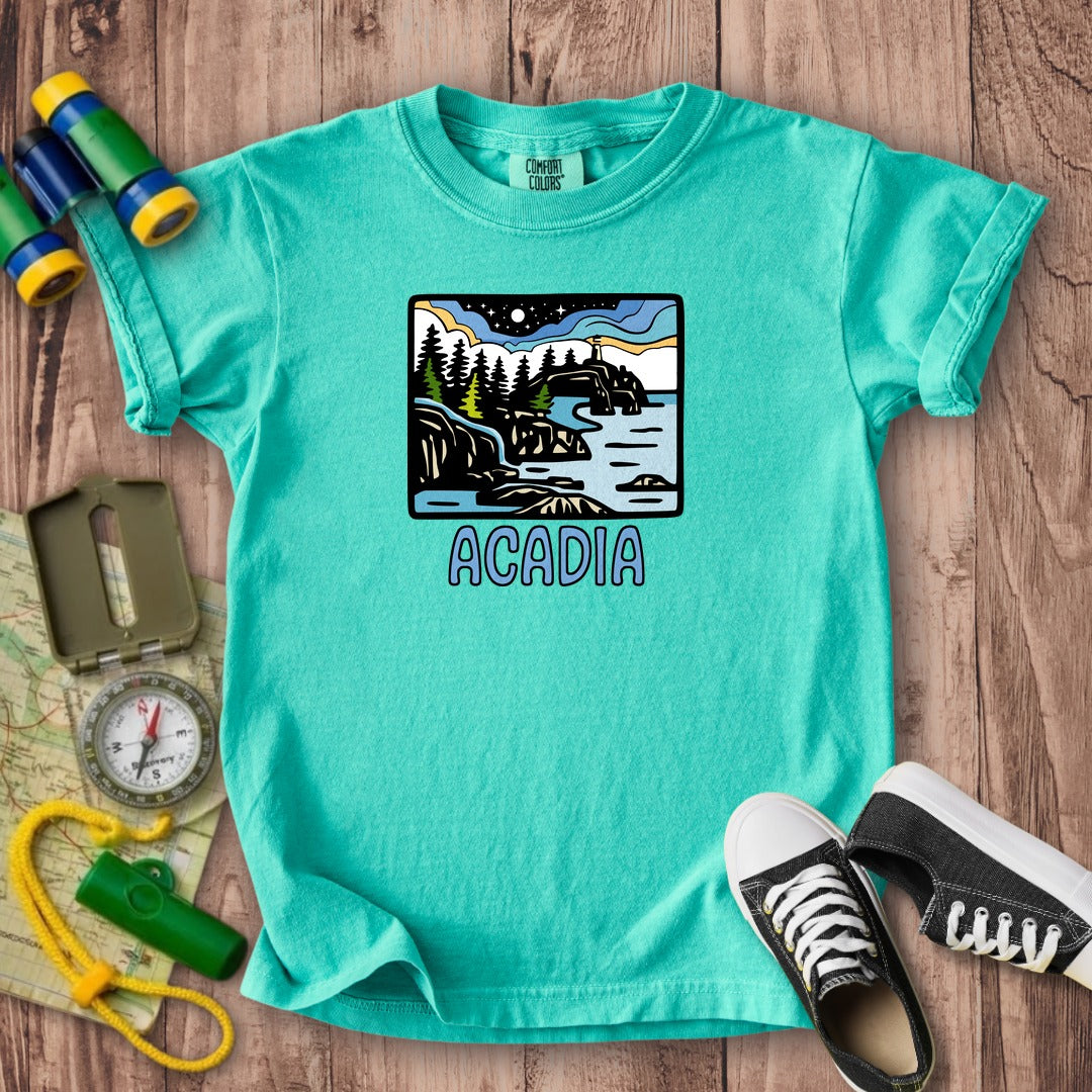 Acadia at Night Kids Cotton T-Shirt