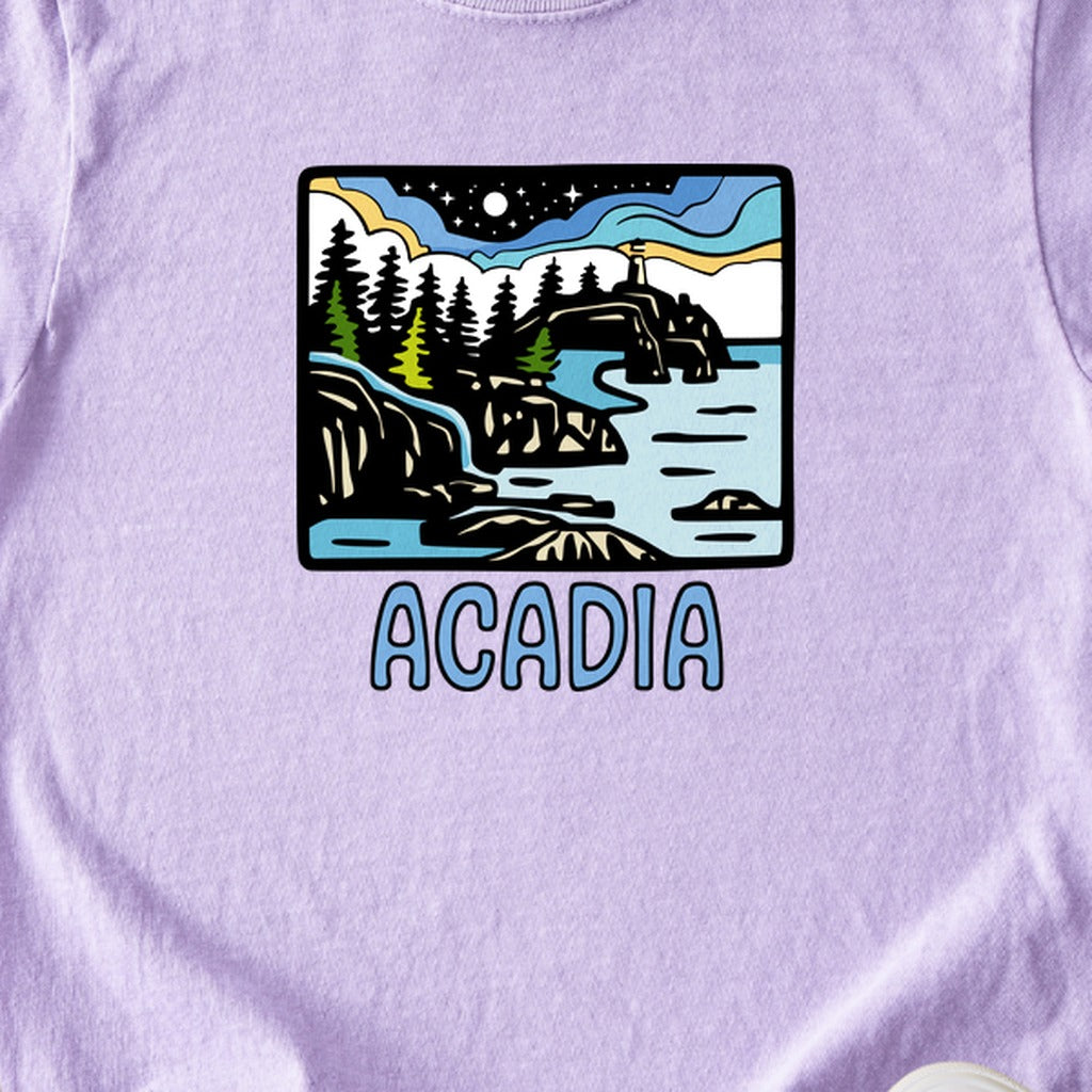 Acadia at Night Kids Cotton T-Shirt