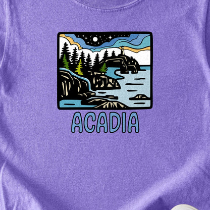 Acadia at Night Kids Cotton T-Shirt
