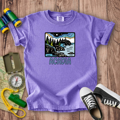 Acadia at Night Kids Cotton T-Shirt