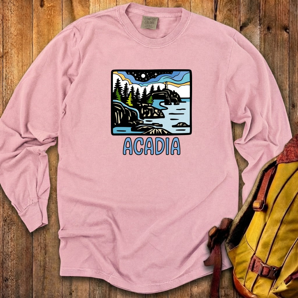 Acadia at Night Cotton Long Sleeve