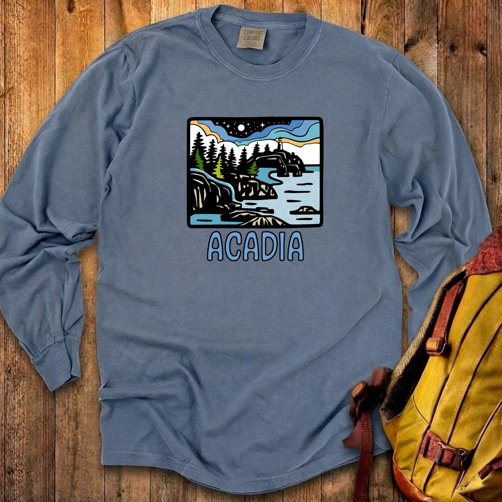 Acadia at Night Cotton Long Sleeve