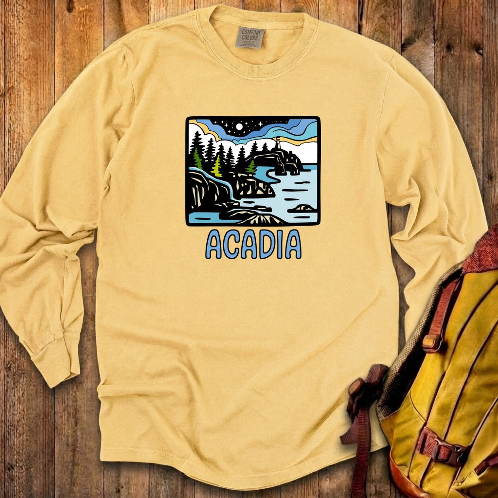 Acadia at Night Cotton Long Sleeve