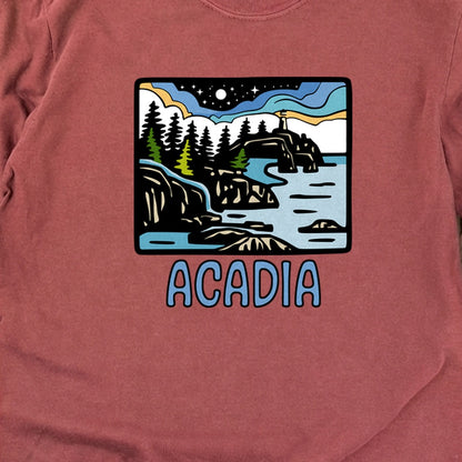 Acadia at Night Cotton Long Sleeve