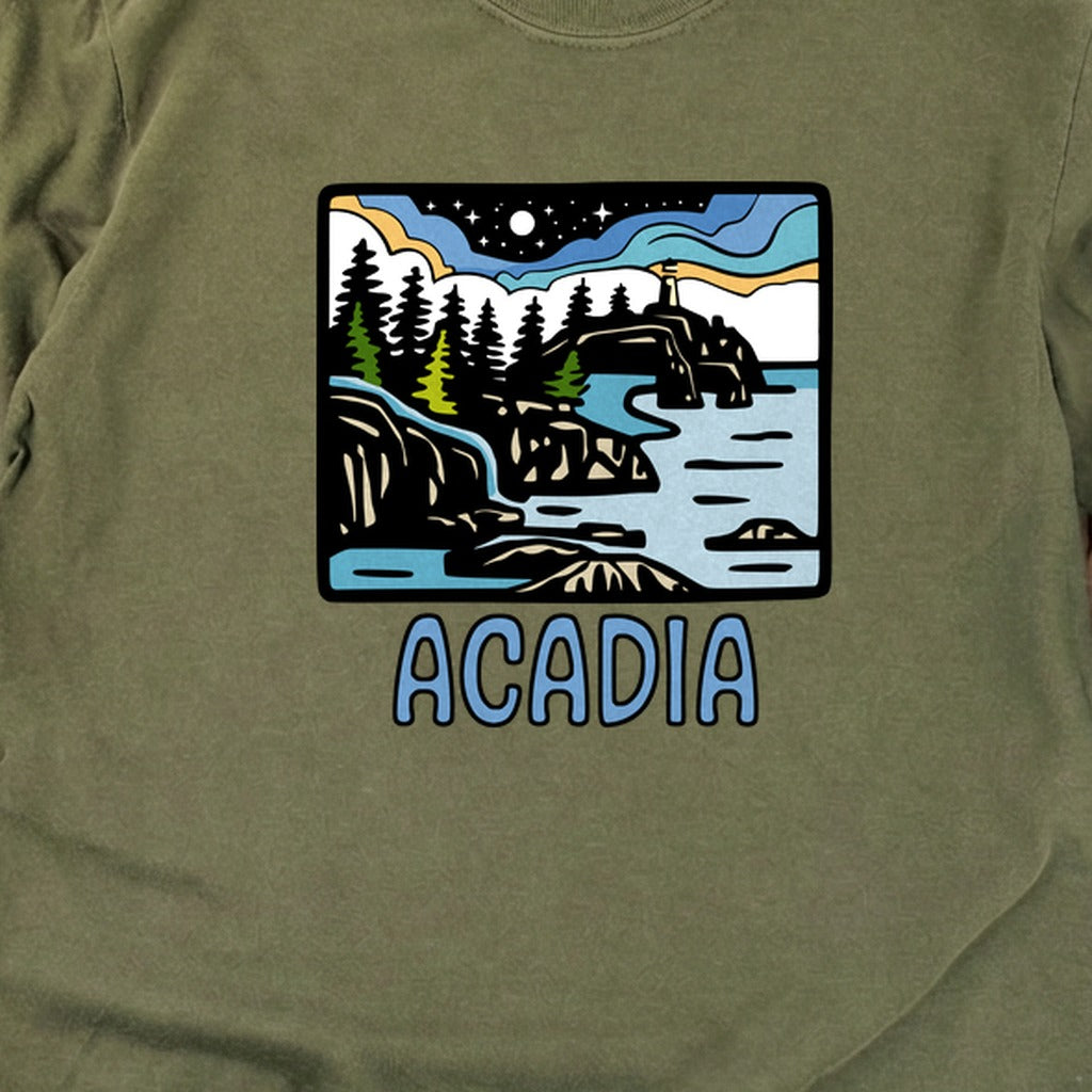 Acadia at Night Cotton Long Sleeve