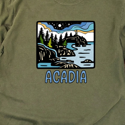 Acadia at Night Cotton Long Sleeve