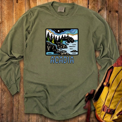 Acadia at Night Cotton Long Sleeve