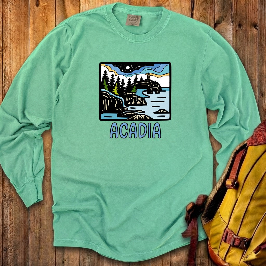 Acadia at Night Cotton Long Sleeve