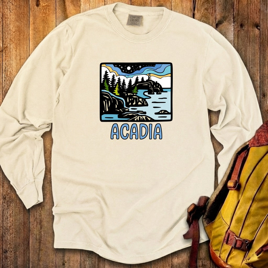Acadia at Night Cotton Long Sleeve
