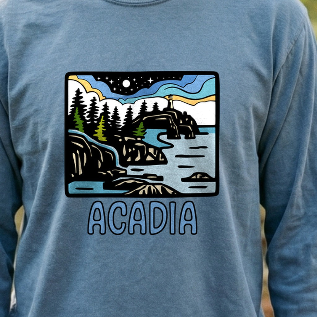 Acadia at Night Cotton Long Sleeve