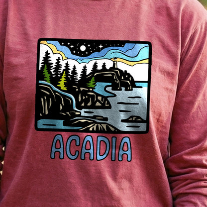 Acadia at Night Cotton Long Sleeve