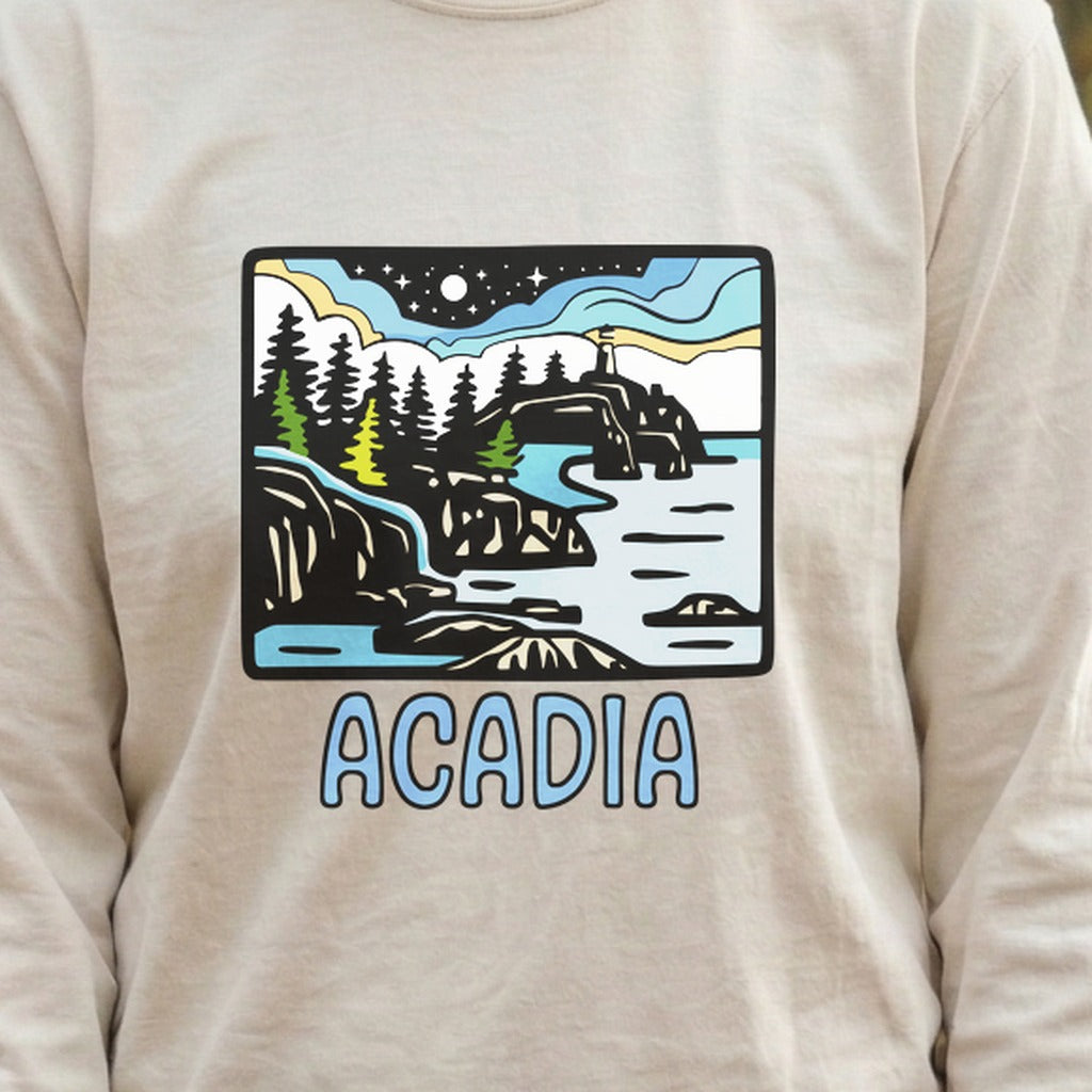 Acadia at Night Cotton Long Sleeve