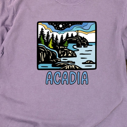 Acadia at Night Cotton Long Sleeve