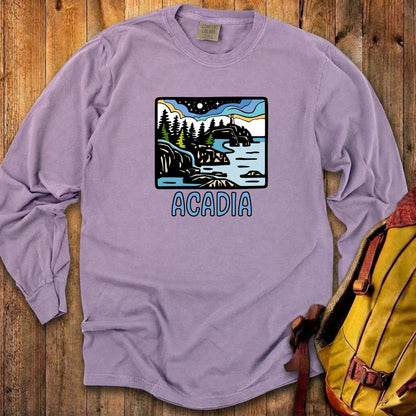Acadia at Night Cotton Long Sleeve
