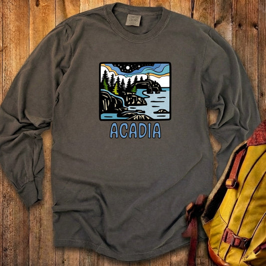 Acadia at Night Cotton Long Sleeve