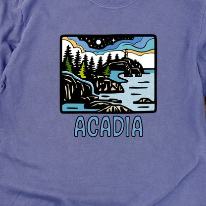 Acadia at Night Cotton Long Sleeve