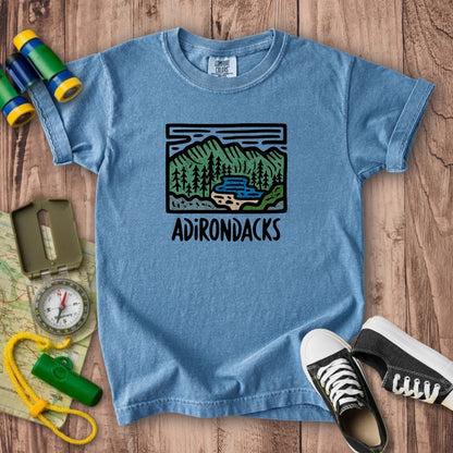 Adirondack Mountains Kids Cotton T-Shirt