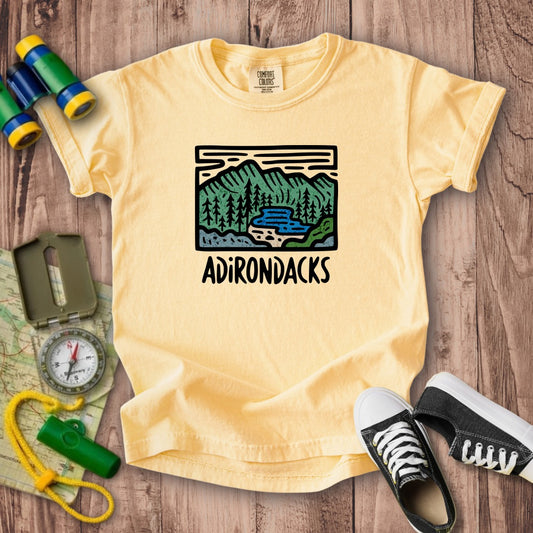 Adirondack Mountains Kids Cotton T-Shirt