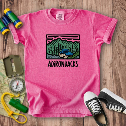 Adirondack Mountains Kids Cotton T-Shirt