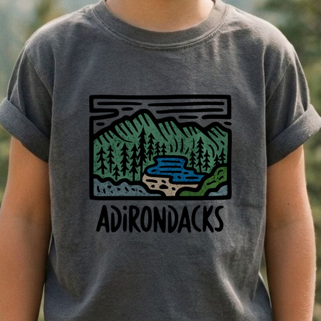 Adirondack Mountains Kids Cotton T-Shirt