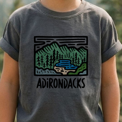 Adirondack Mountains Kids Cotton T-Shirt