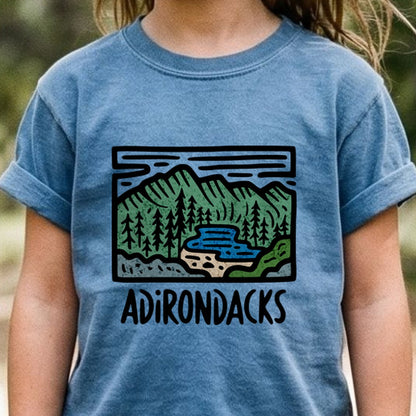 Adirondack Mountains Kids Cotton T-Shirt
