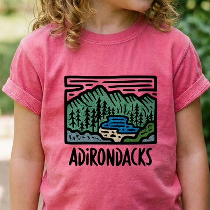 Adirondack Mountains Kids Cotton T-Shirt