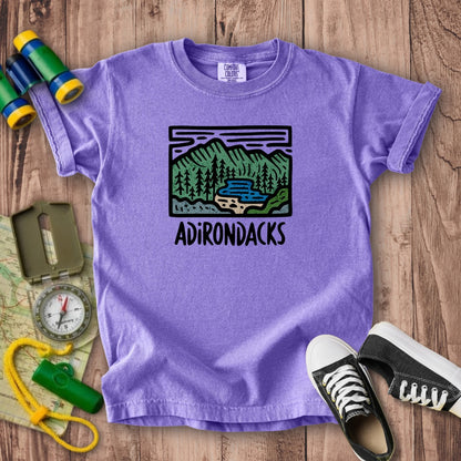Adirondack Mountains Kids Cotton T-Shirt