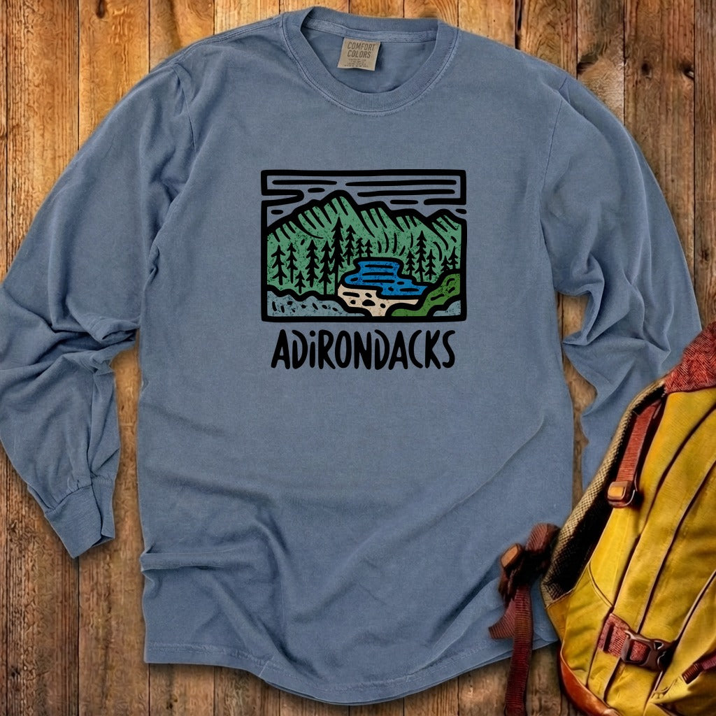 Adirondack Mountains Cotton Long Sleeve