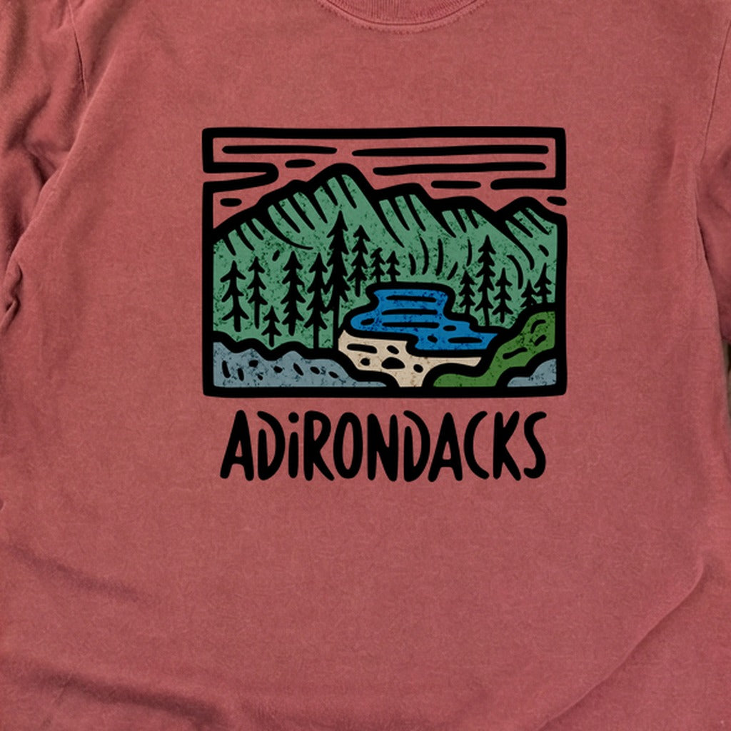 Adirondack Mountains Cotton Long Sleeve