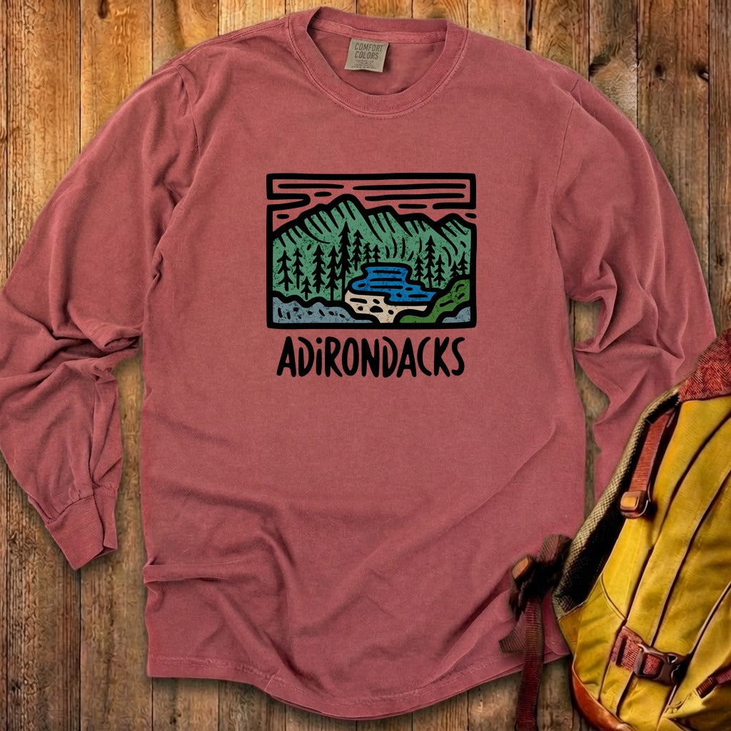 Adirondack Mountains Cotton Long Sleeve