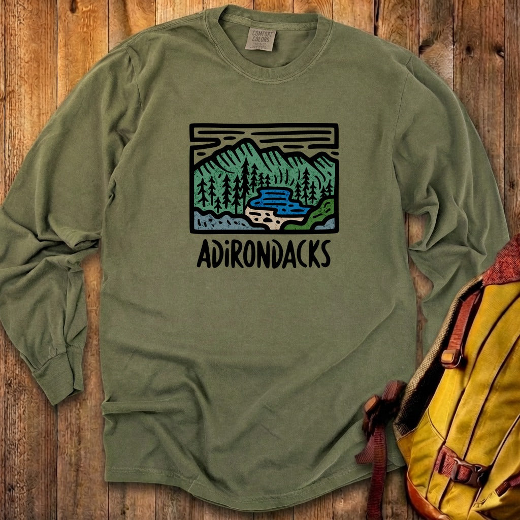 Adirondack Mountains Cotton Long Sleeve