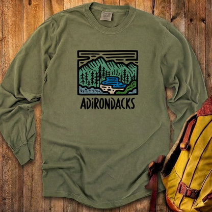 Adirondack Mountains Cotton Long Sleeve