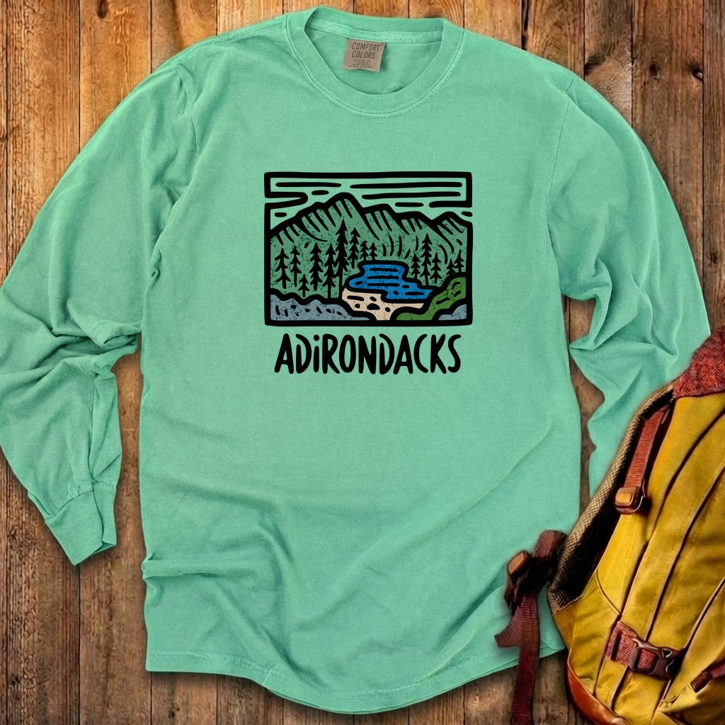 Adirondack Mountains Cotton Long Sleeve