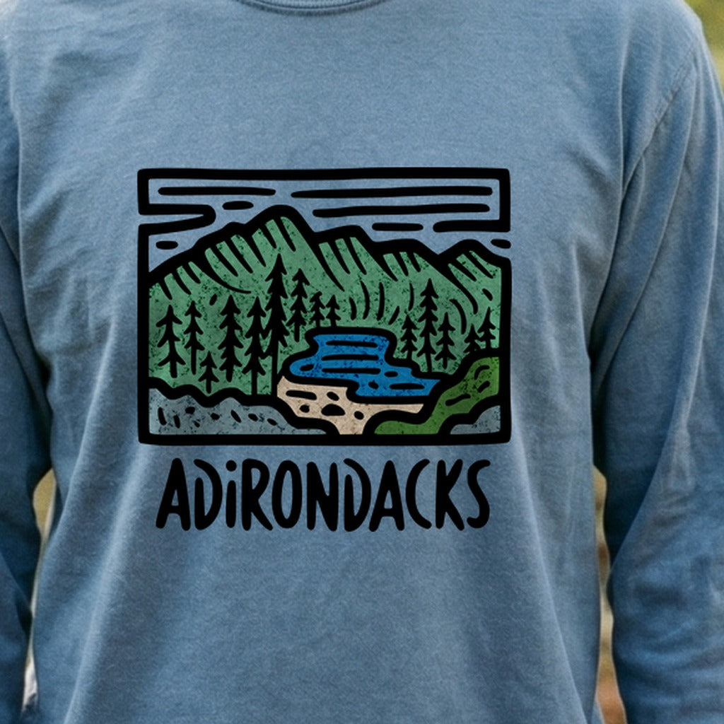 Adirondack Mountains Cotton Long Sleeve