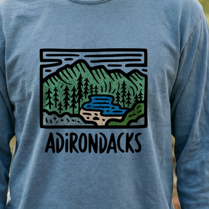 Adirondack Mountains Cotton Long Sleeve
