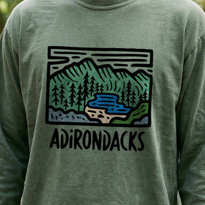 Adirondack Mountains Cotton Long Sleeve