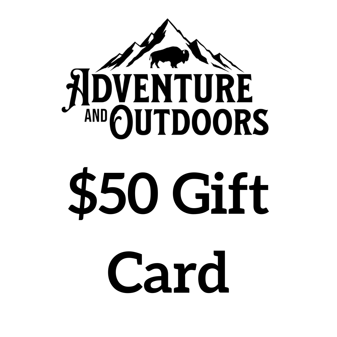 Adventure and Outdoors Gift Card $50.00 Adventure and Outdoors Themed