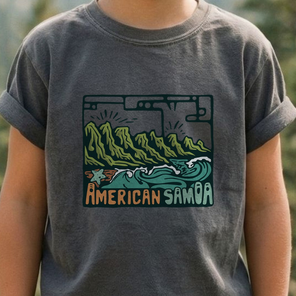 American Samoa National Park Kids Cotton T-Shirt