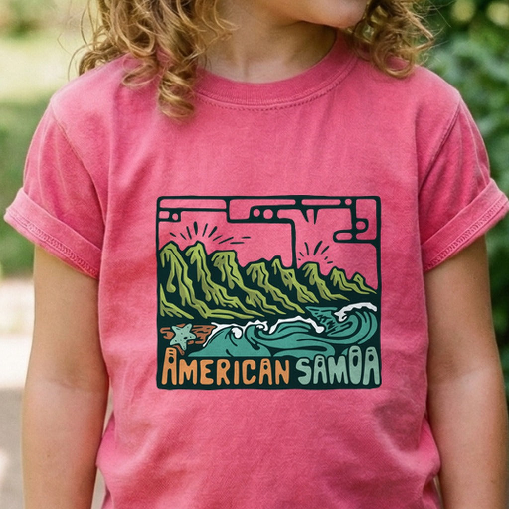 American Samoa National Park Kids Cotton T-Shirt