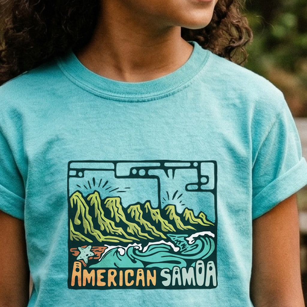 American Samoa National Park Kids Cotton T-Shirt