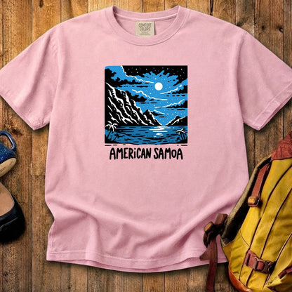 American Samoa at Night Cotton T-Shirt