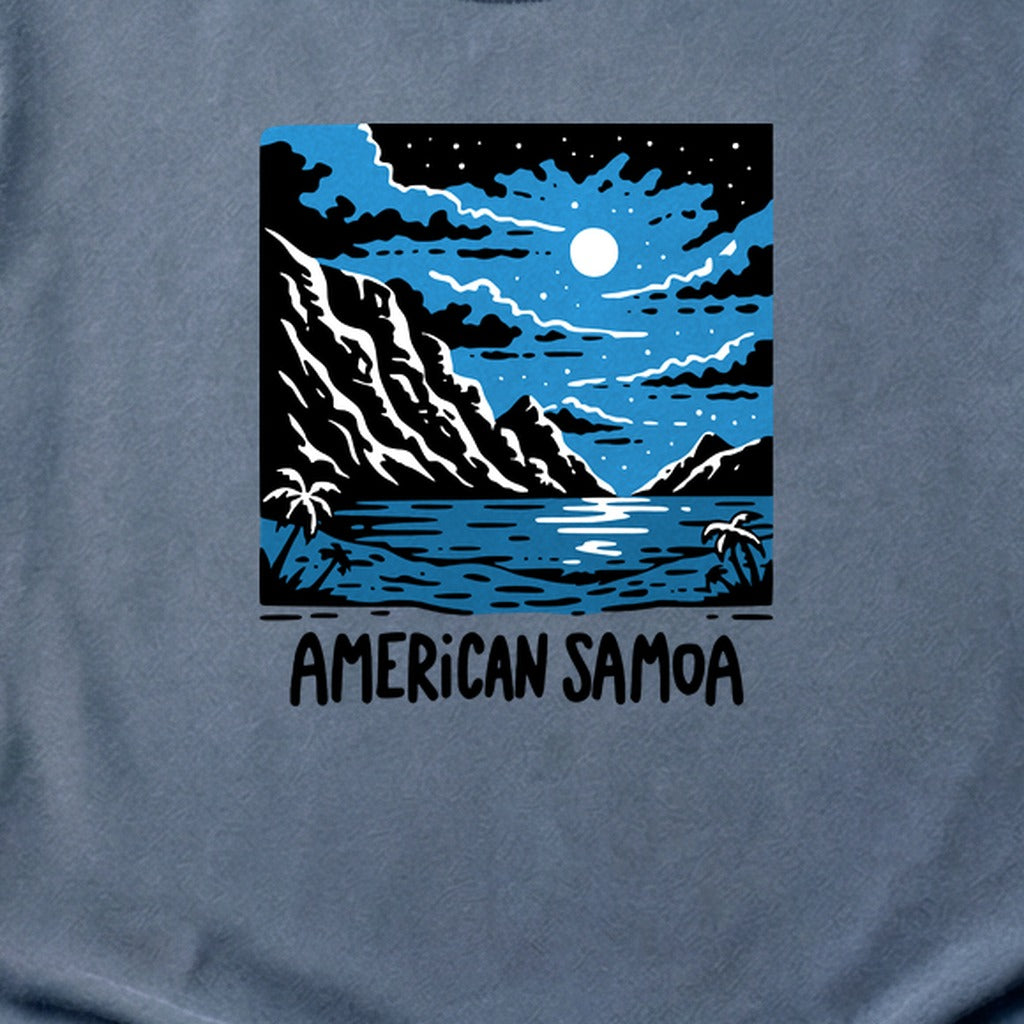 American Samoa at Night Cotton T-Shirt