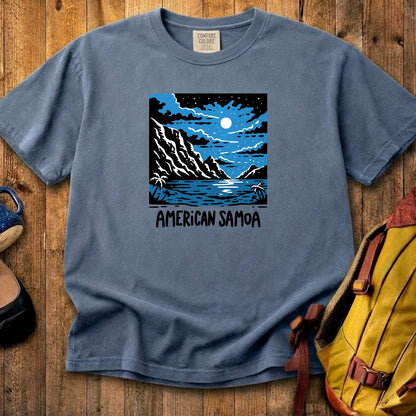 American Samoa at Night Cotton T-Shirt